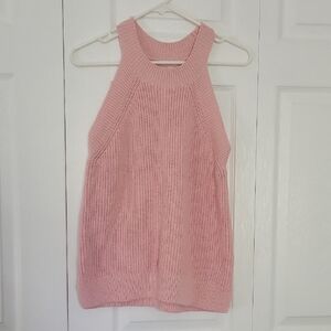 LOFT Pink Sleeveless Knit Top